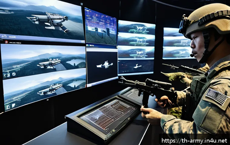 육군 한미연합훈련 개요 - A detailed military training scene showing South Korean and American soldiers conducting a joint exe...